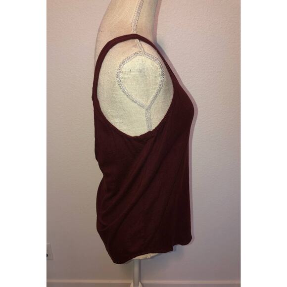 Chaser Vintage Collection Merlot Cutout Back Boho Tank Top - M - Picture 2 of 3